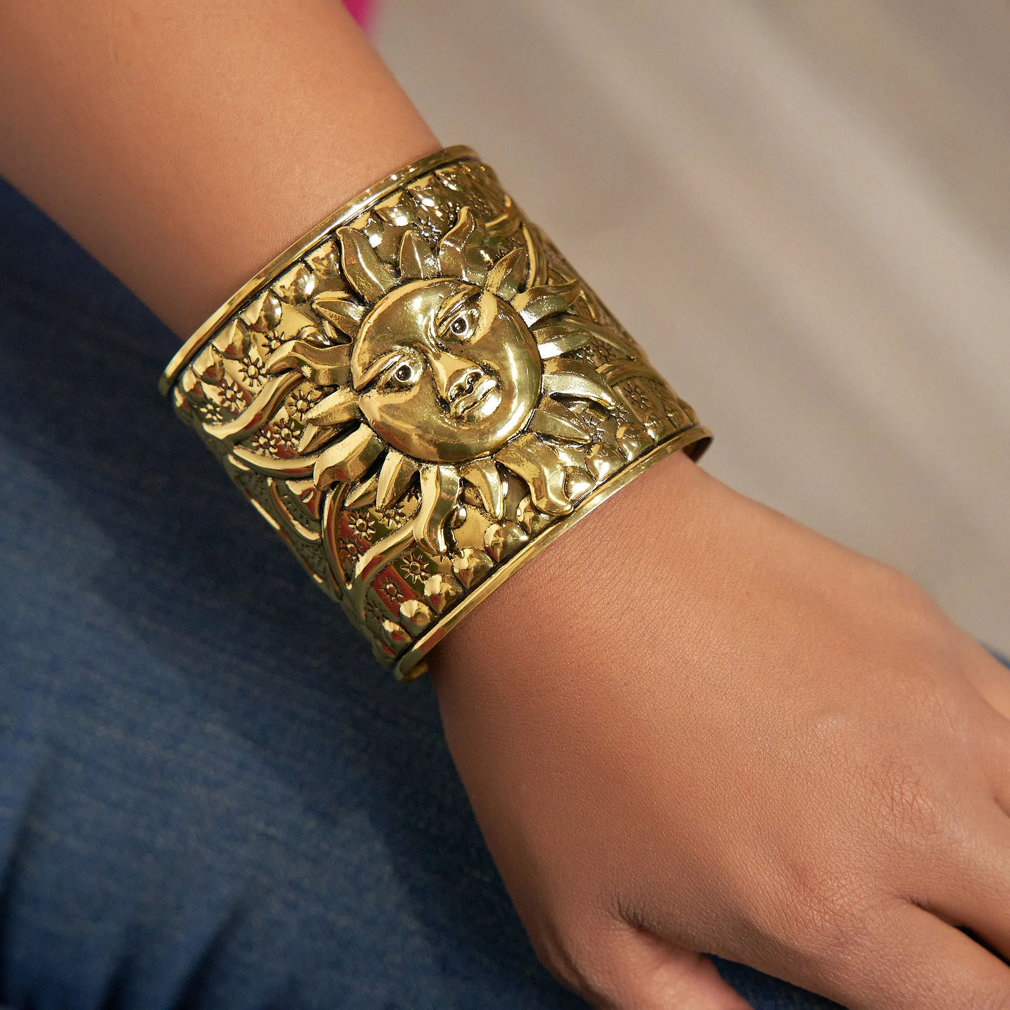 Sol Brass Cuff