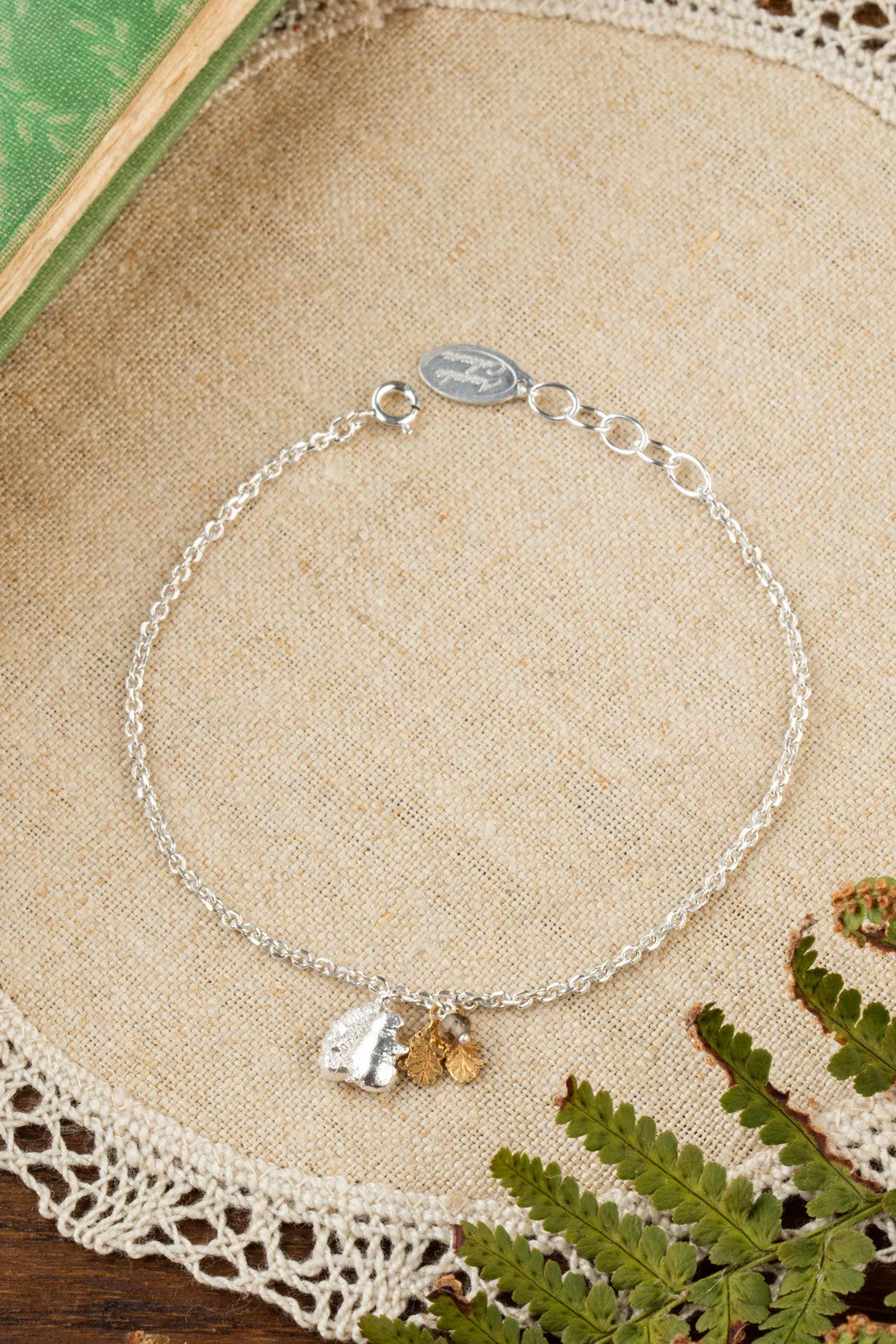 Squirrel And Oak Leaves Bracelet