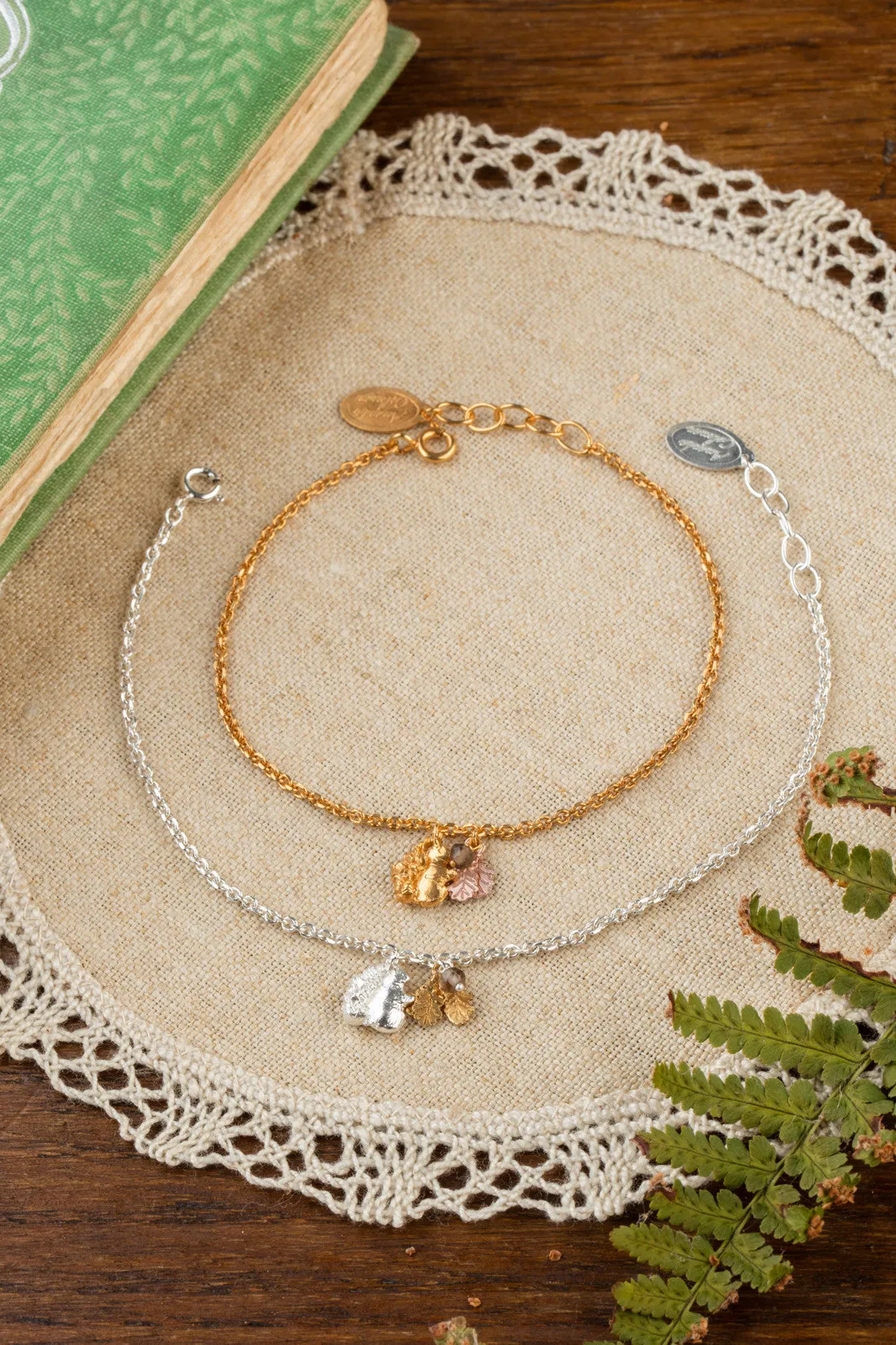 Squirrel And Oak Leaves Bracelet