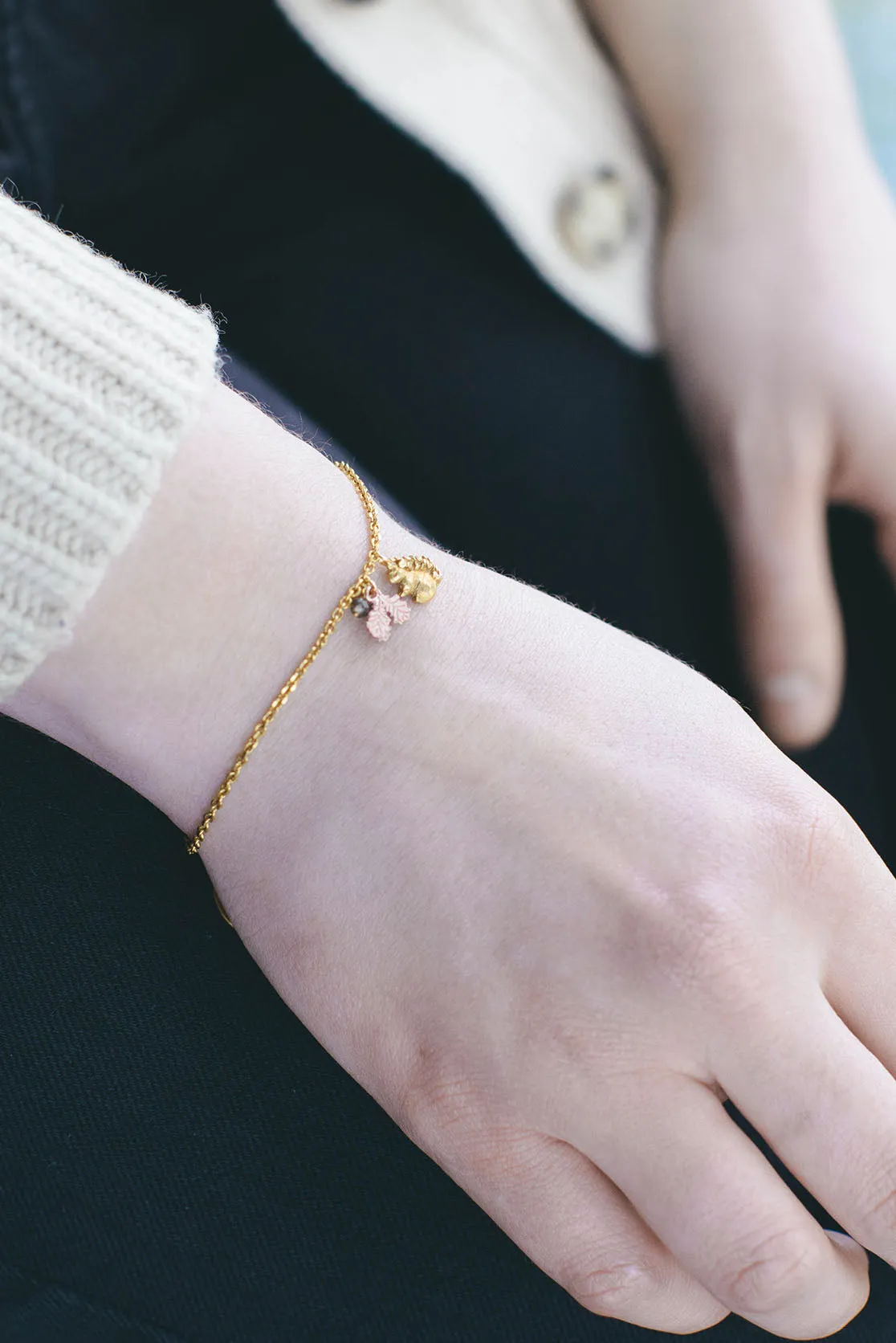 Squirrel And Oak Leaves Bracelet