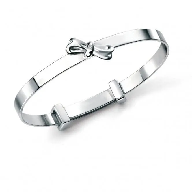 Sterling Silver Bow Bangle B4781