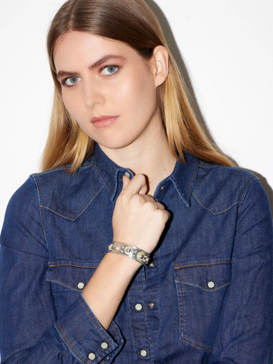 Sylvia Toledano Cuff Byzantine in Silver