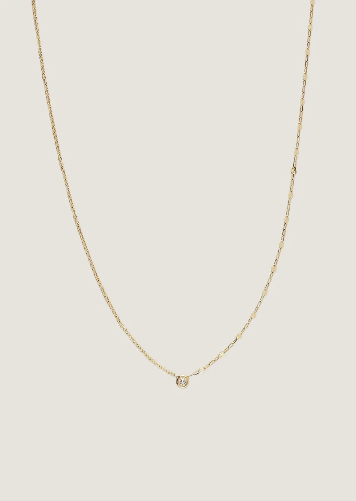 Two In One Solitaire Round Diamond Necklace