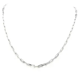 White Gold Filled Linked Chain Necklace